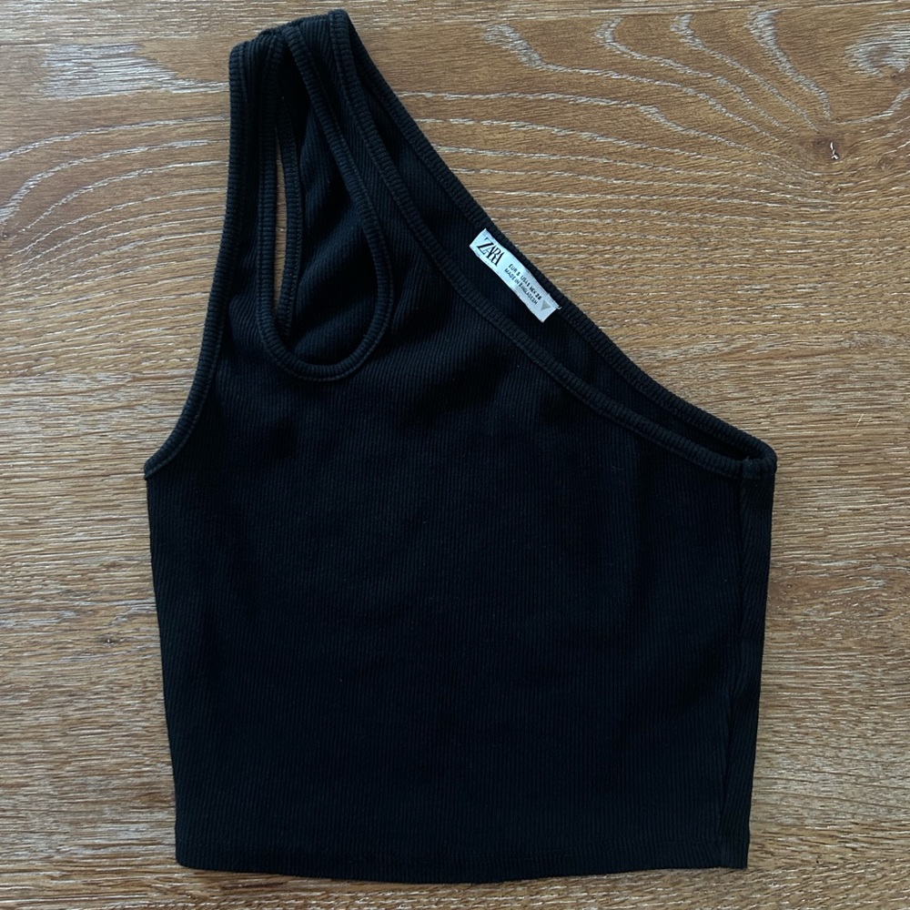 Zara Women’s Black One Shoulder Tank